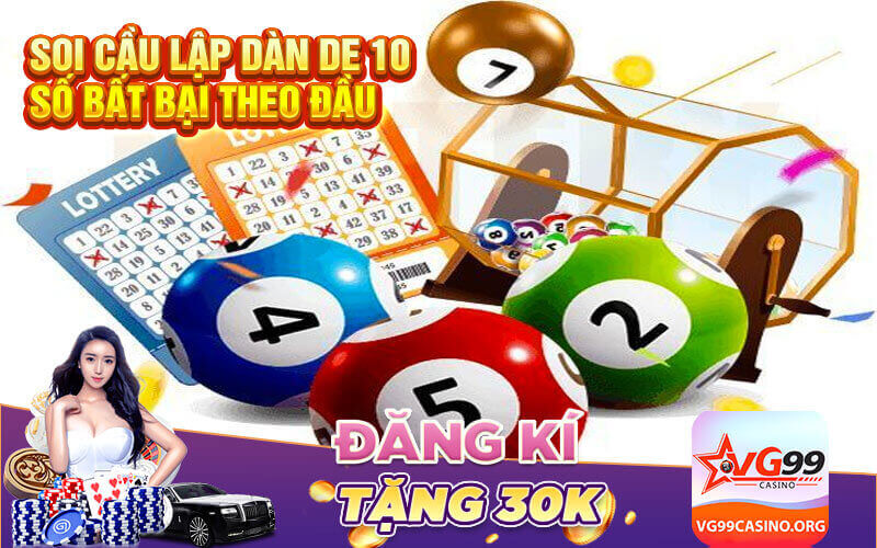 Soi cầu lập dàn de 10 số bất bại theo đầu